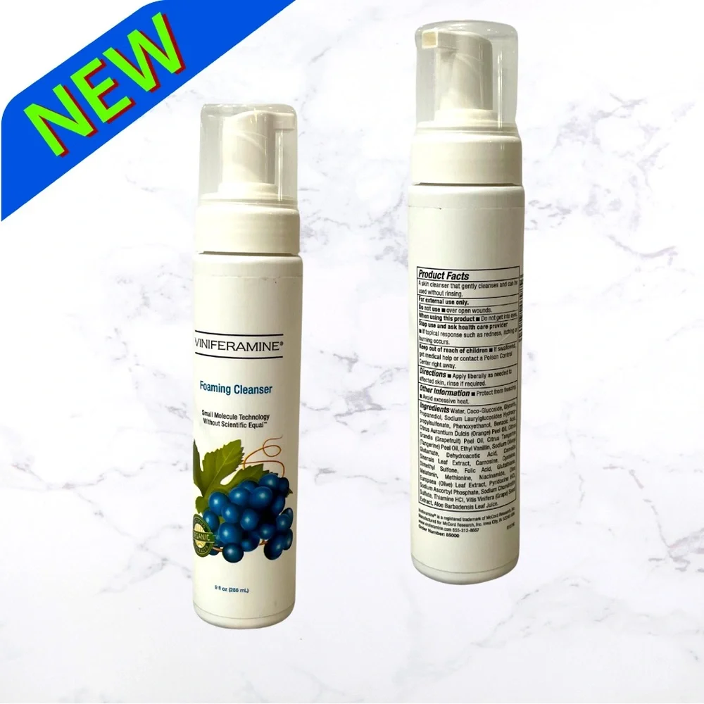 Rinse-Free Body‎ Wash Viniferamine Foaming 9 oz. Pump Bottle Scented New